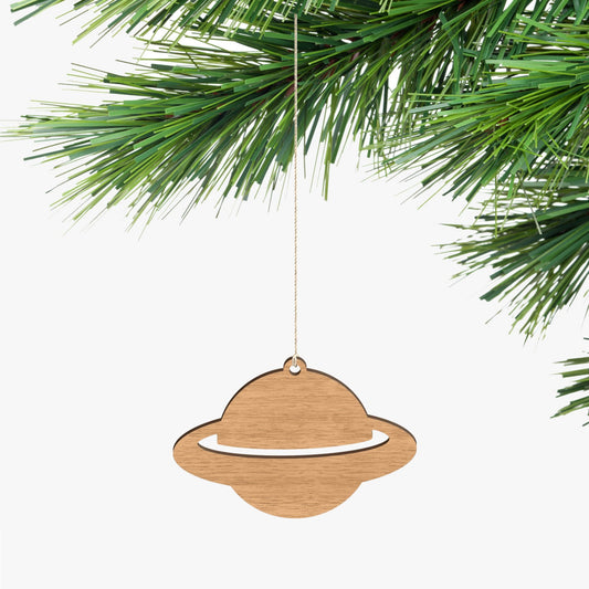 Planet Souvenir Ornament - Tasmanian Oak Wood