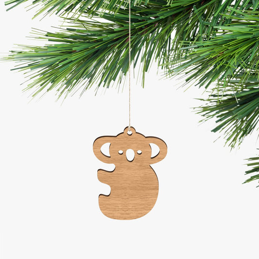 Koala Souvenir Ornament - Tasmanian Oak Wood