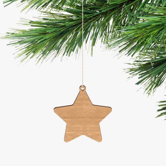 Star Souvenir Ornament - Tasmanian Oak Wood