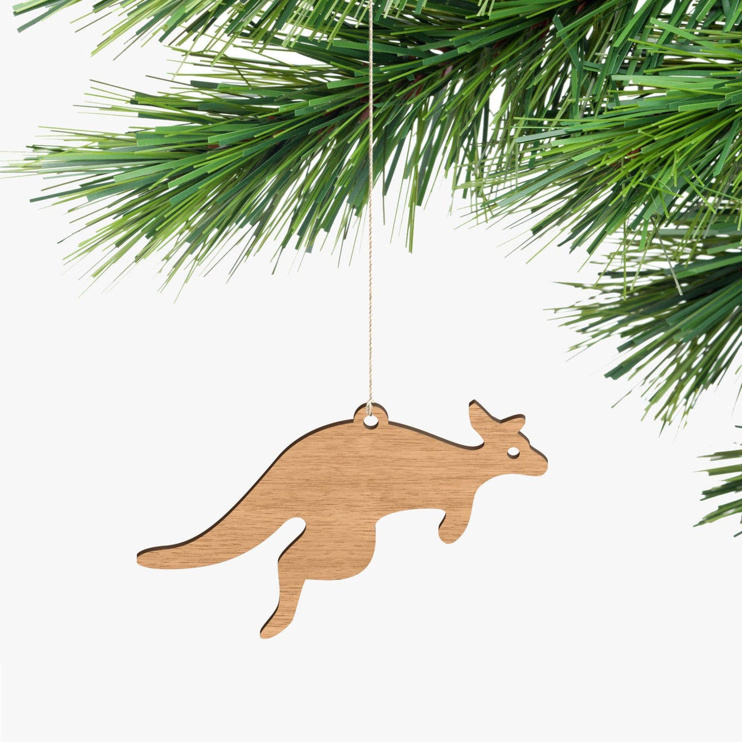 Kangaroo Souvenir Ornament - Tasmanian Oak Wood